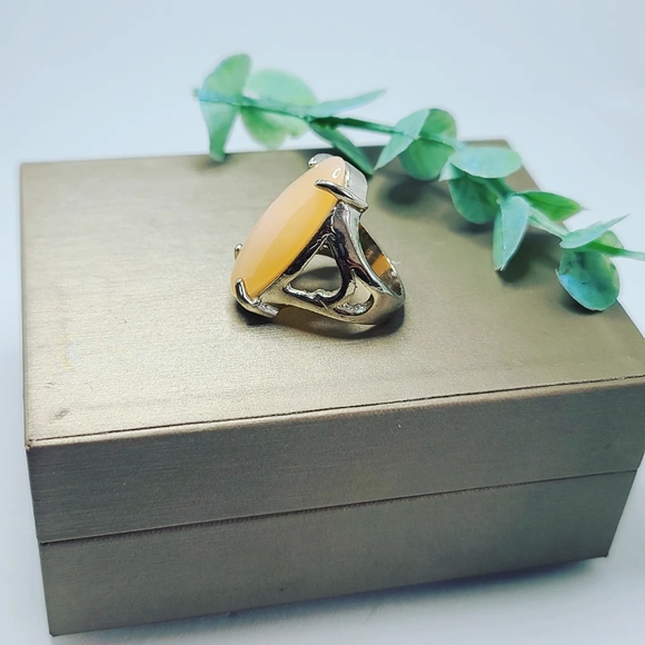 Peach Agate ring - Picture 2 of 3